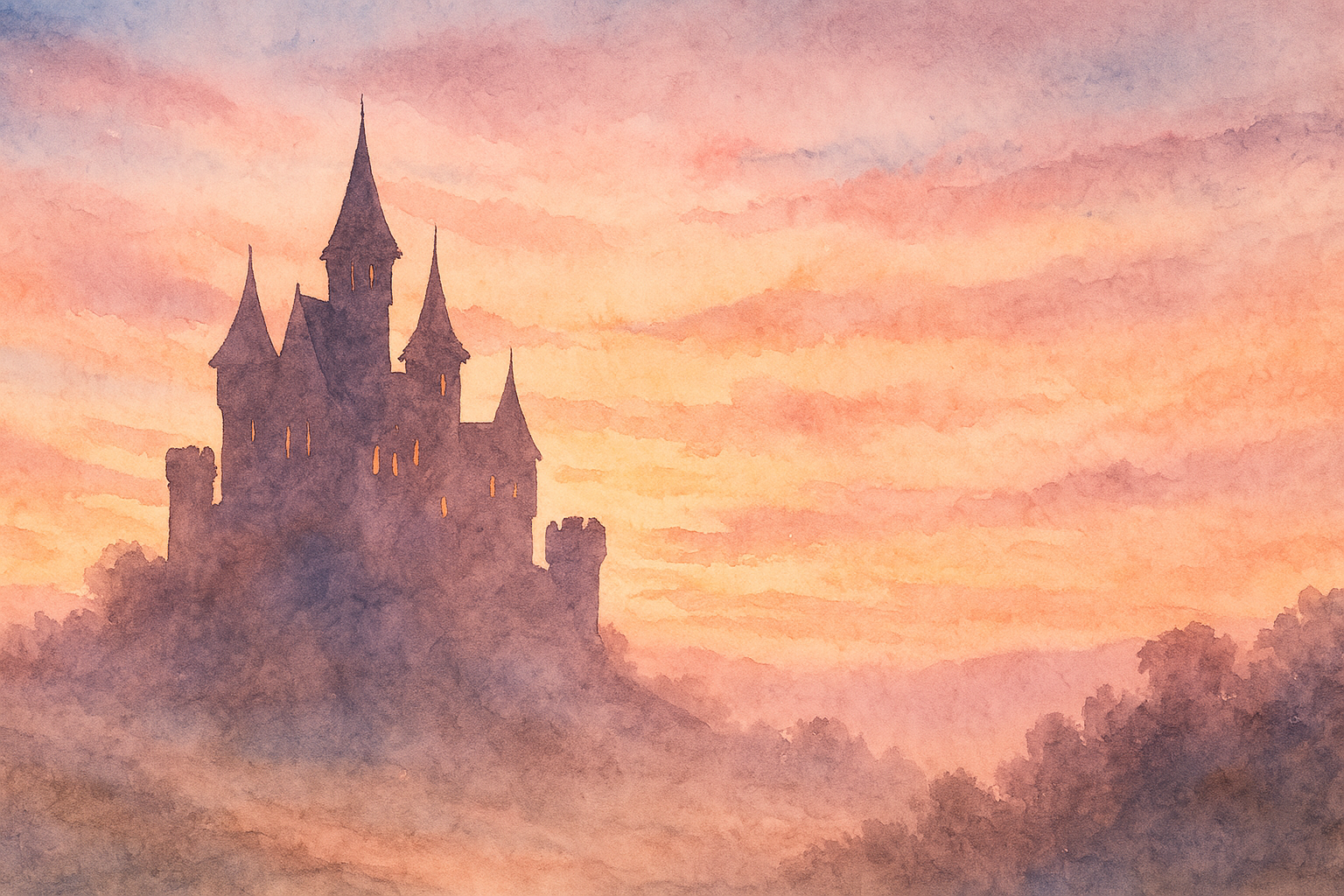 Castle at dusk